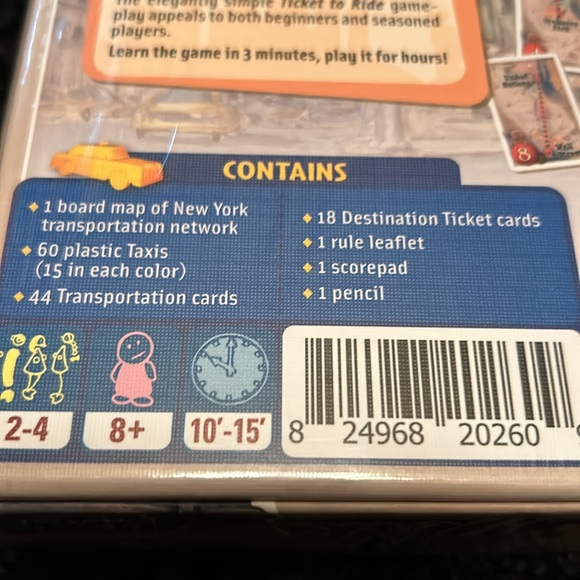 New with tags unopened sealed box. Ticket to Ride New York. - Picture 3 of 3